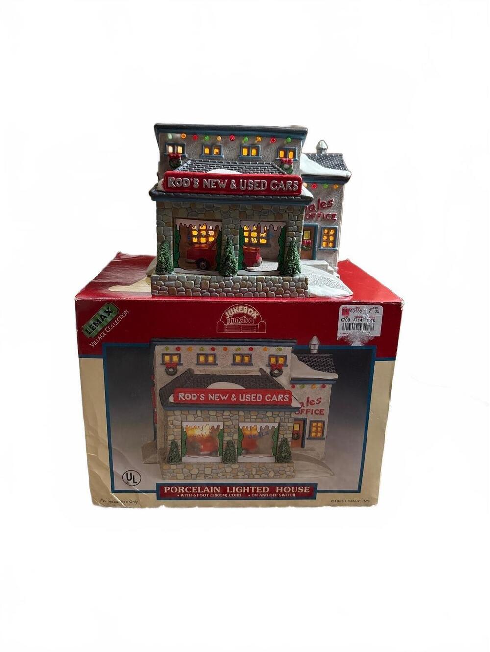 Lemax Caddington Village Dansford Bakery Porcelain Lighted Christmas House 1999